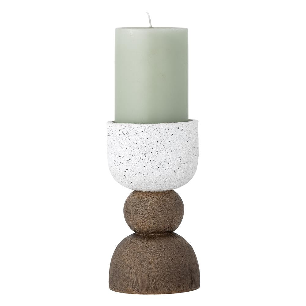 Bloomingville Marjun Teelichthalter, Braun, Polyresin D9xH16 cm