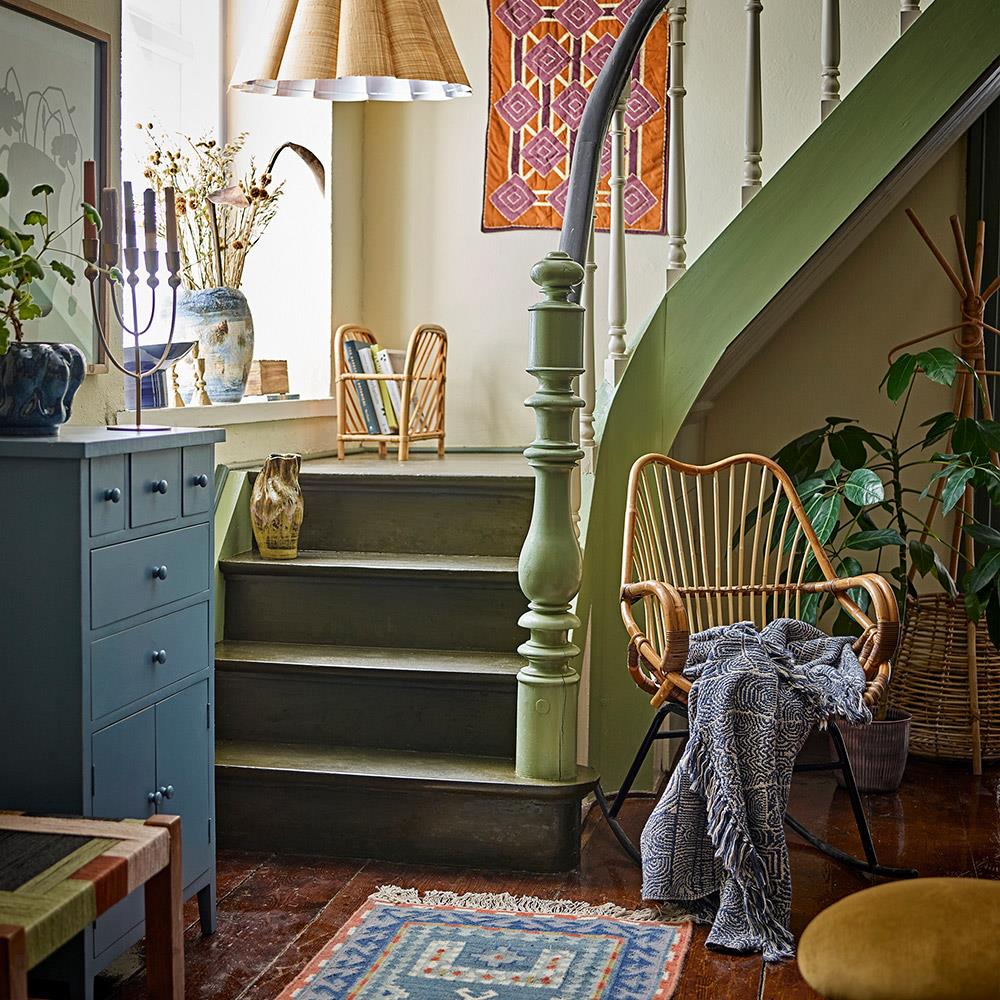 Bloomingville Bresso Decke, Blau, recycelte Baumwolle, 160x130 cm, mit Fransen, waschbar