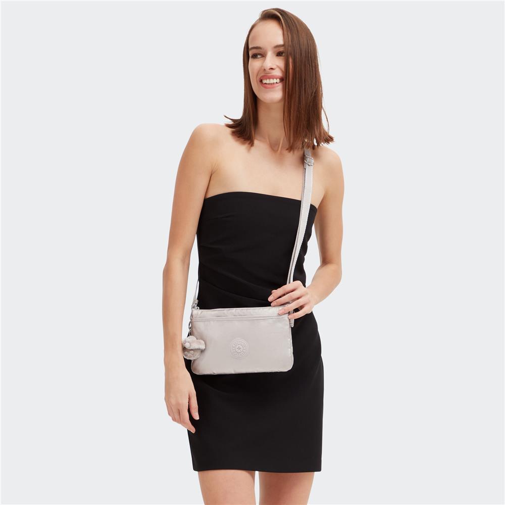 Kipling RIRI, Kleine Umhängetasche, Metallic Glow (beige), Schultertasche, Crossbody