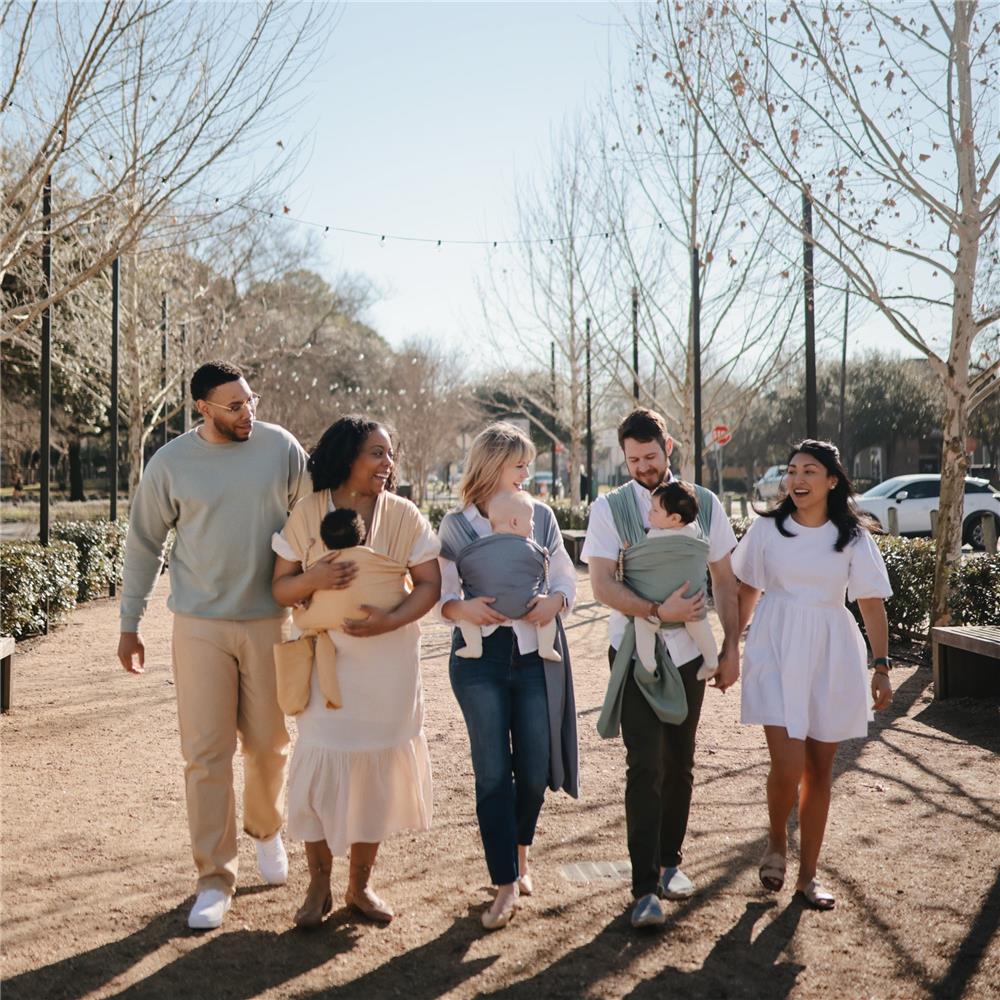 Mushie Baby-Tragetuch, Tradewinds, aus 100% Bio-Baumwolle