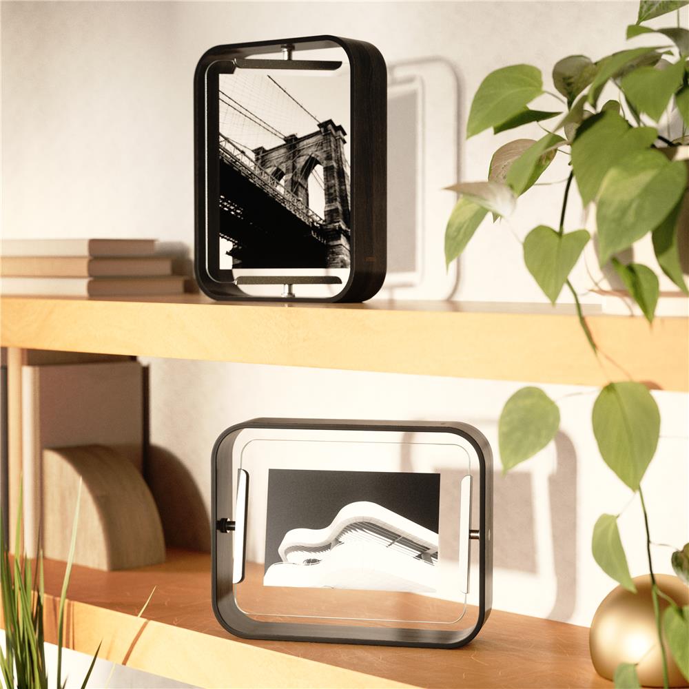 Umbra Bellwood Tischbilderrahmen, zweiseitiger Bilderrahmen in Schwarz