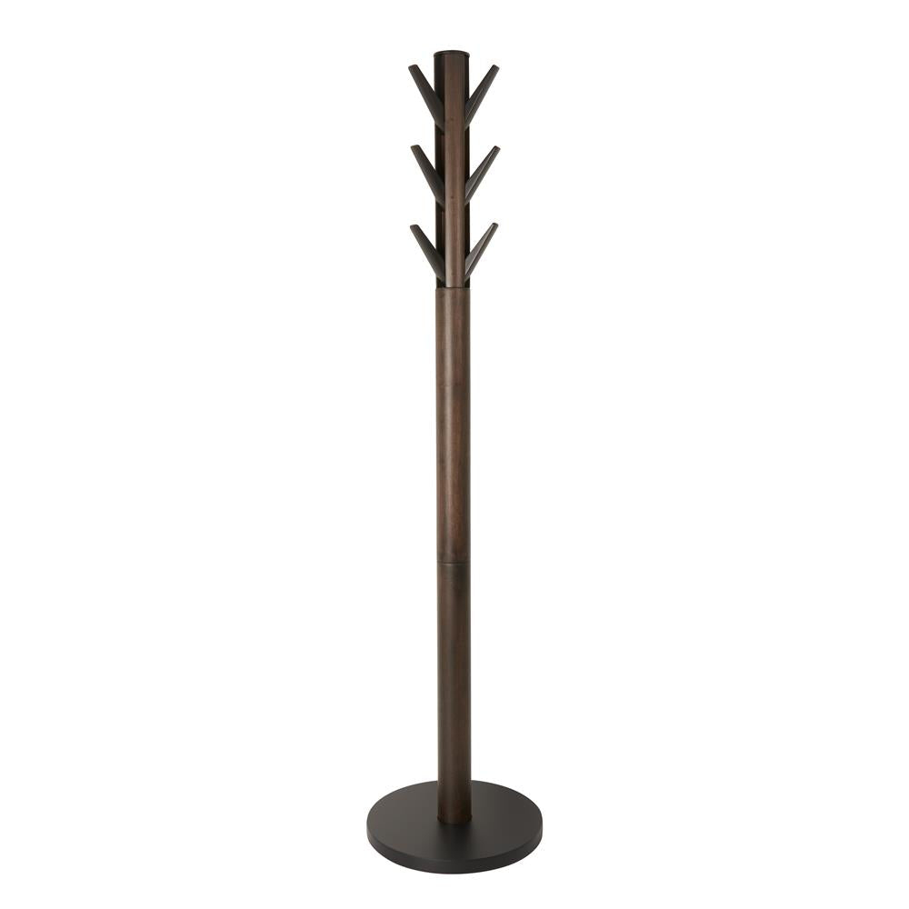 Umbra Flapper Garderobenständer Schwarz/Walnuss Kleiderständer mit 9 herunterklappbaren Haken