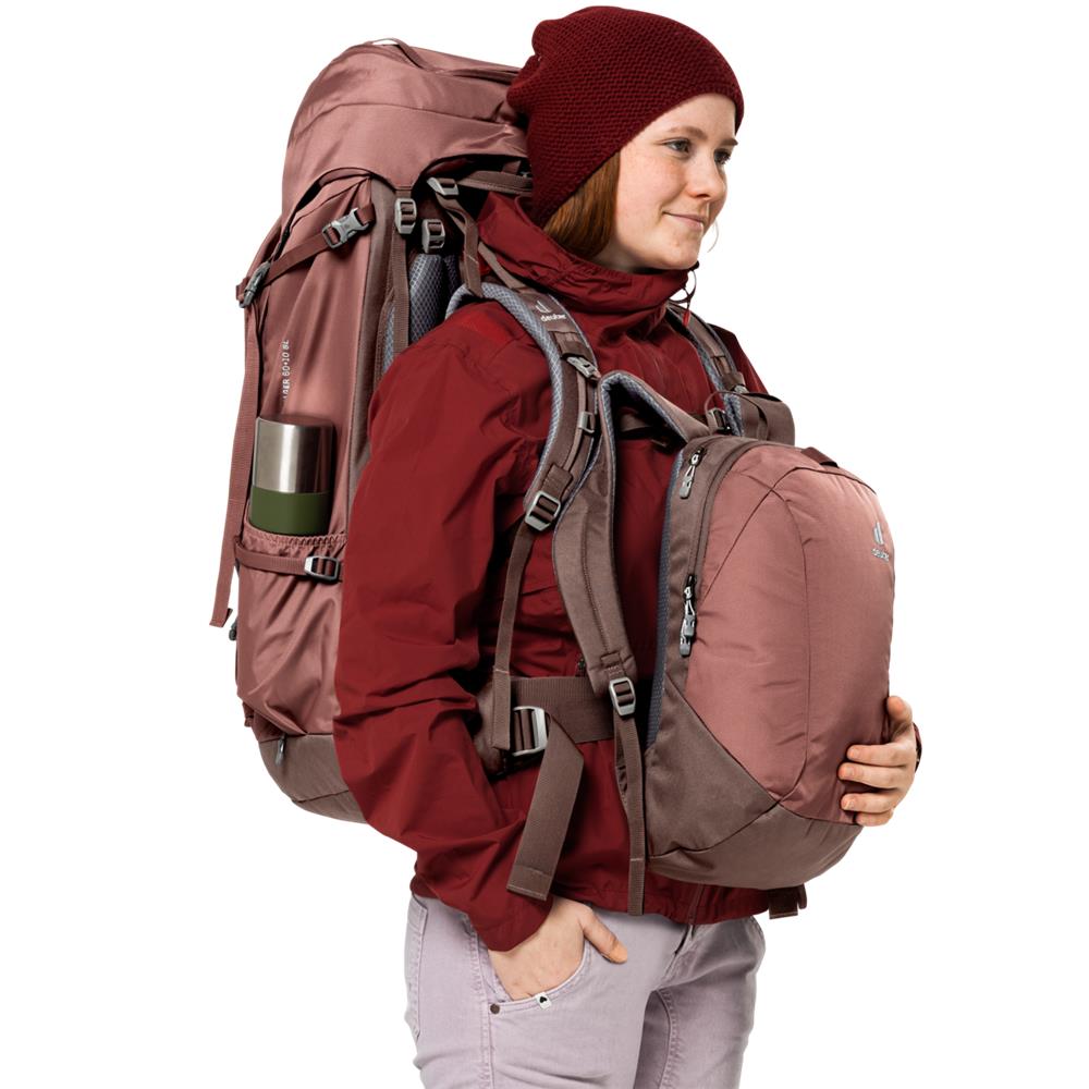 deuter Voyager 60+10 SL, Reiserucksack, caspia-raisin (rot), 60L