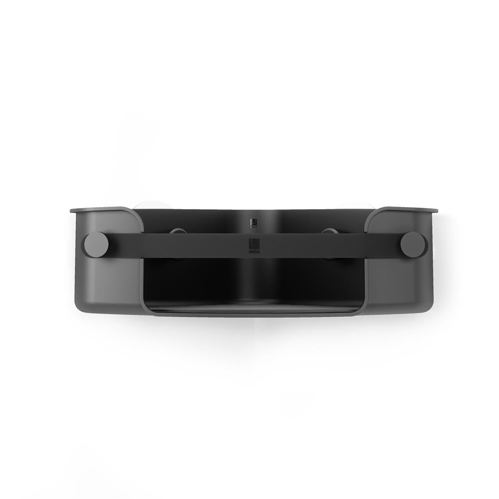 Umbra Flex Eckduschablage zum Kleben, in Schwarz, Rostfreies Eckduschregal, ohne Bohren