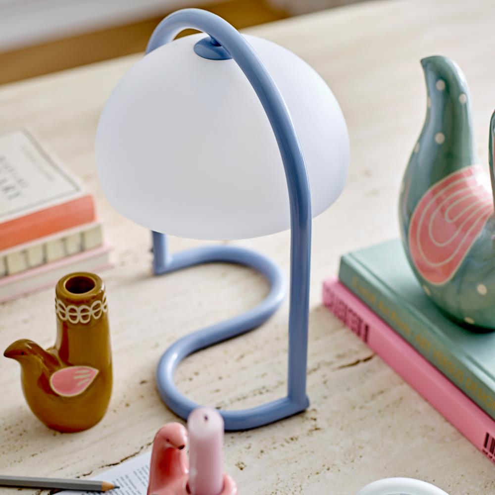 Bloomingville Favour Tischlampe Blau Acryl 24,5x29,5cm