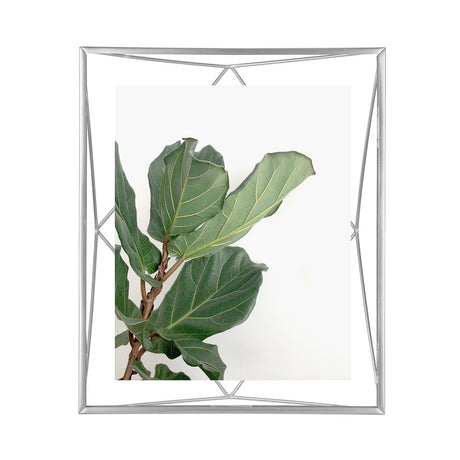 Umbra Prisma Geometrischer Bilderrahmen zum Aufhängen oder Aufstellen Chrom 30 x 25 x 8 cm