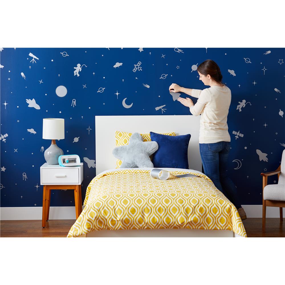 Cricut Joy Smart Vinyl Removable Silber 14x122 cm Aufkleber Beschriftung für Joy Schneidemaschine