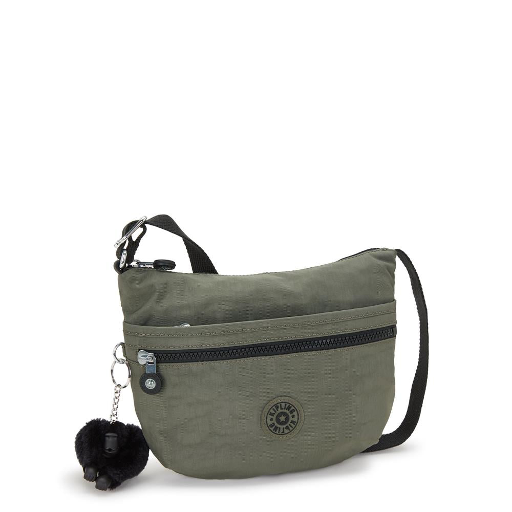 Kipling ARTO S, Kleine Umhängetasche, Green Moss (grün), Schultertasche mit Reißverschluss