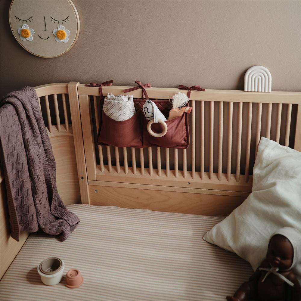 Mushie Musselin-Kinderbettlaken, Natural, 120x60cm Spannbettlaken