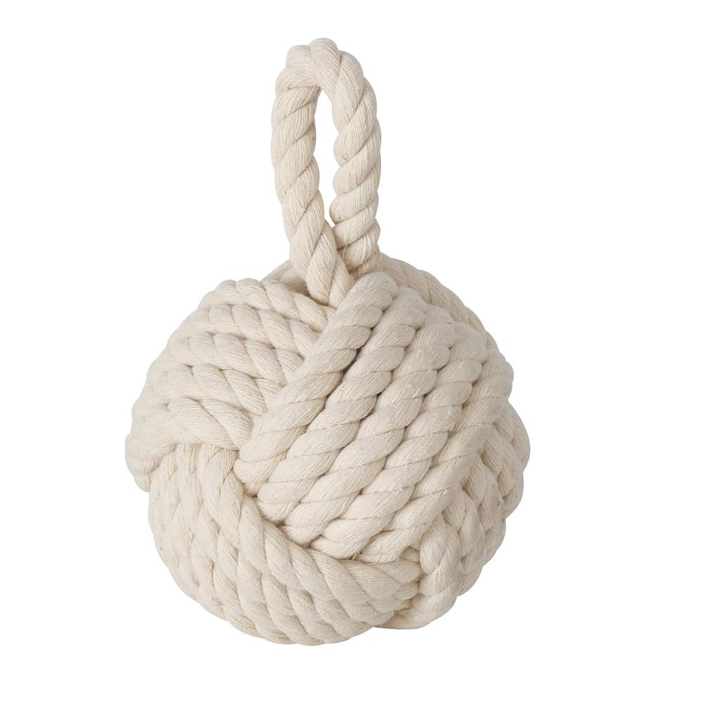 BOLTZE Türstopper als Knoten Zuber in Beige 23x15cm aus Jute mit praktischer Schlaufe