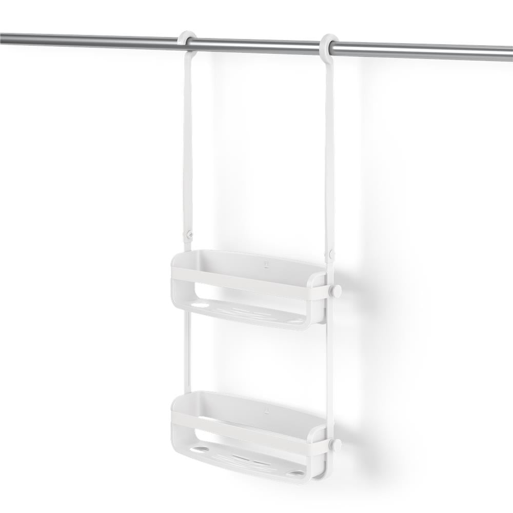 Umbra Flex Duschablage, Duschregal ohne Bohren, Duschcaddy, Duschdiener, in Weiß