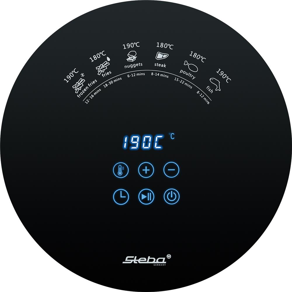 Steba Heißluft Fritteuse HF 1000 Touch Display Reisefritteuse Weiß/Schwarz