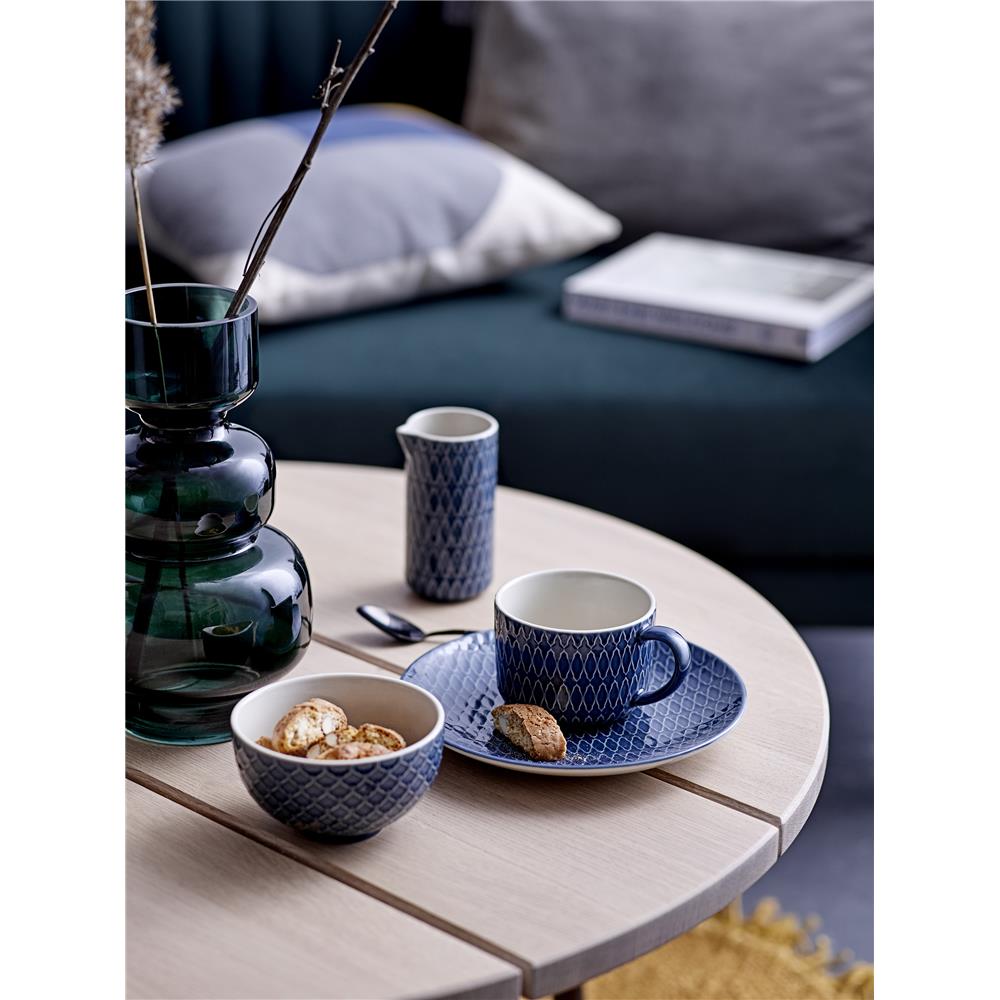 Bloomingville Johnson Vase Grün Glas 14,5 x 25 cm Blumenvase Dekovase Dänisches Design