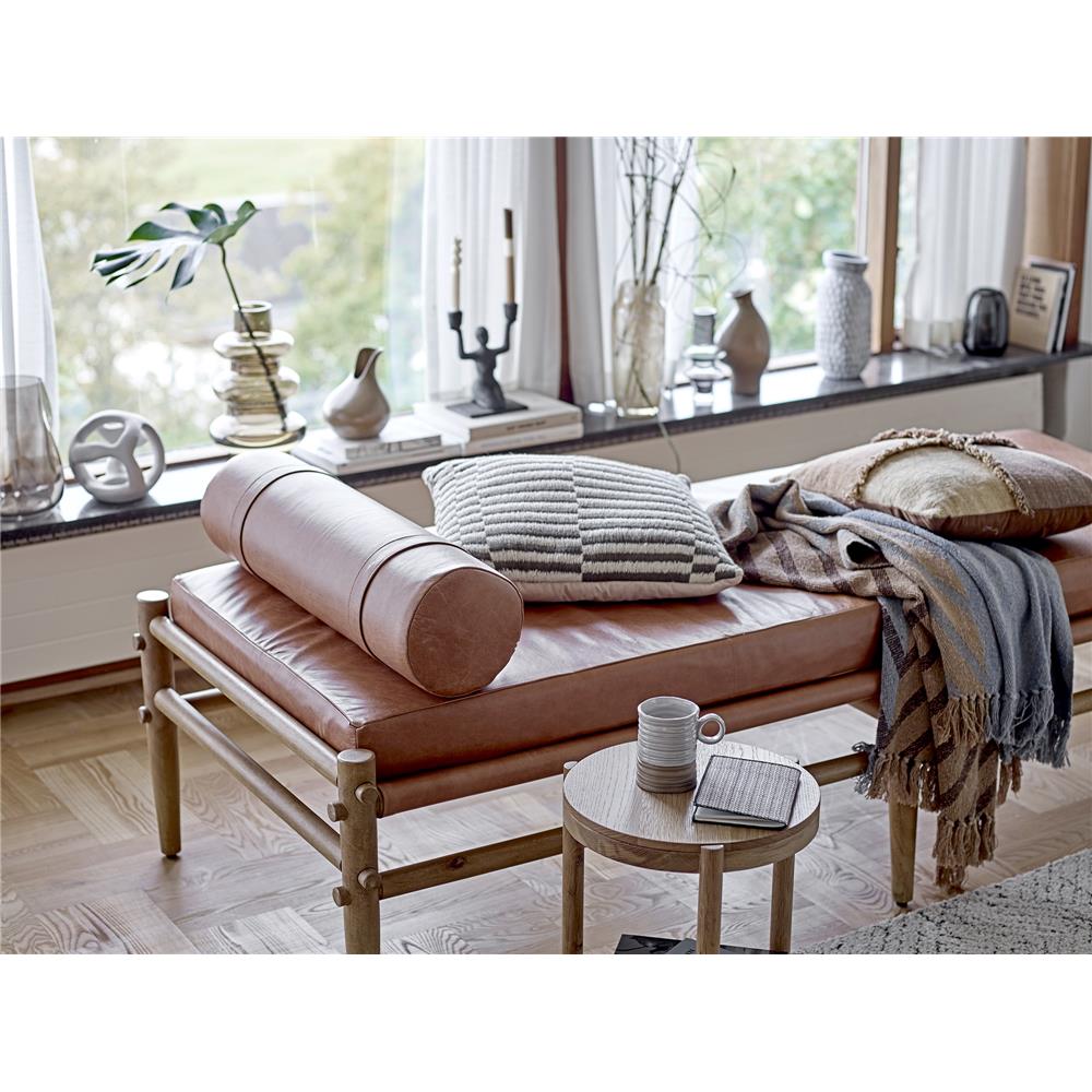 Bloomingville Jac Deko-Vase, Blau, Keramik, 14x30 cm, mit Punktmuster, handgemachter Look