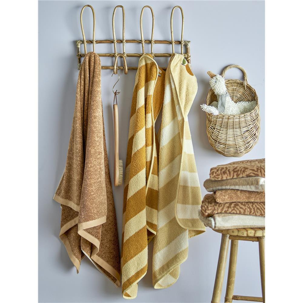 Bloomingville Kahla Handtuch, Braun, Baumwolle, 140x70 cm, dänisches Design