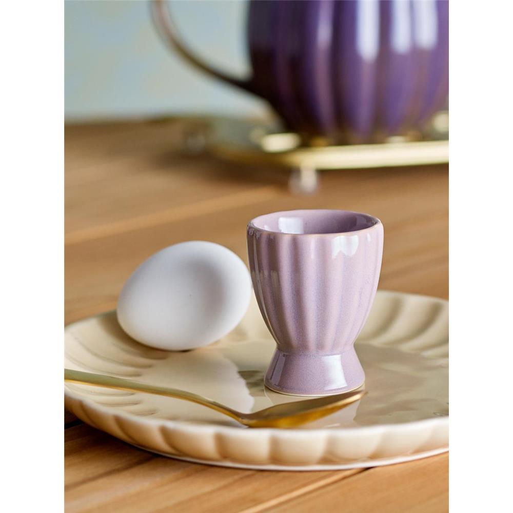 Bloomingville Latina Eierbecher, Rose, Steingut, dänisches Design