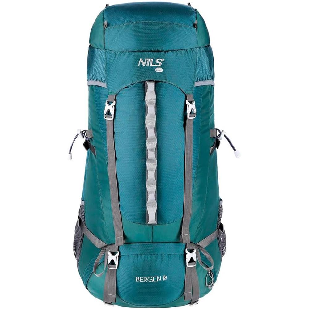 NILS CAMP Rucksack Bergen 65L in Grün - großer Trekkingrucksack für Mehrtagestouren