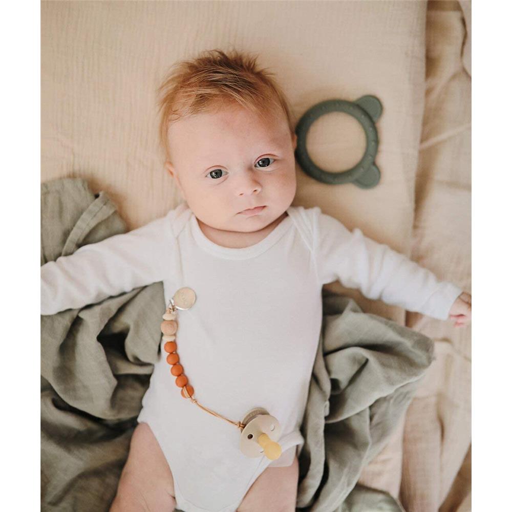 Mushie Musselin-Kinderbettlaken, Natural, 120x60cm Spannbettlaken