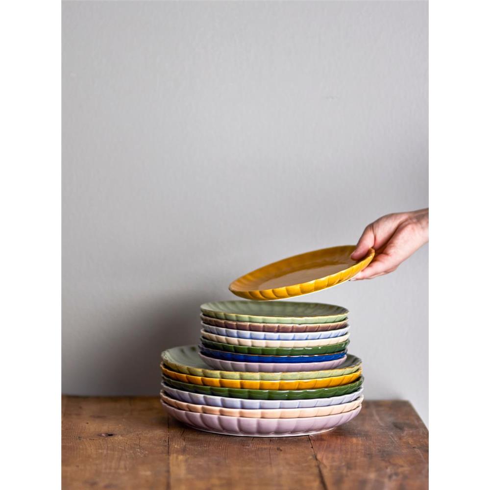 Bloomingville Latina Teller, Gelb, 20 cm, Steingut, dänisches Design