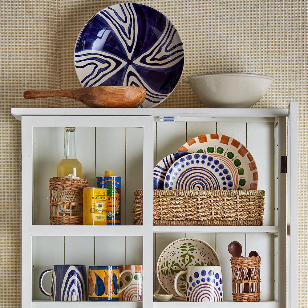 Bloomingville Heikki Tasse – brauner Steingutbecher, handbemalt, 400 ml