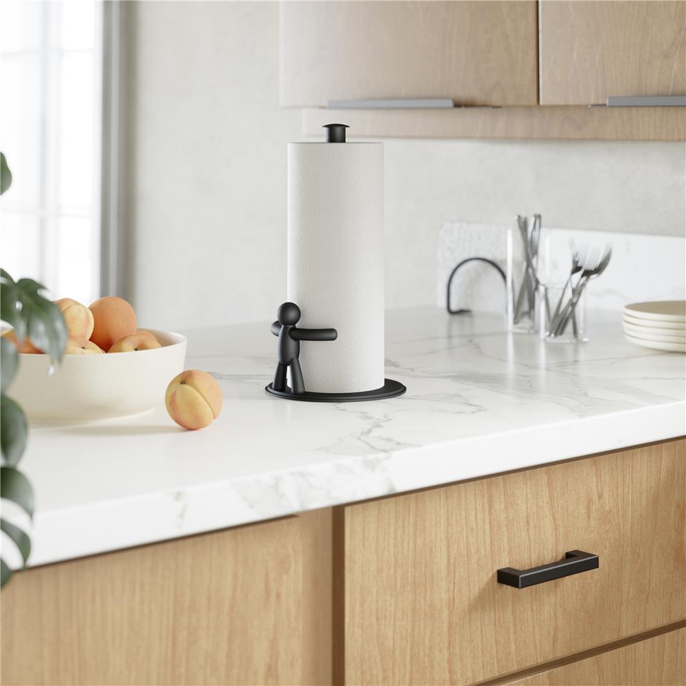 Umbra Buddy Küchenrollenhalter stehend, Rollenhalter für Küchentücher in Schwarz