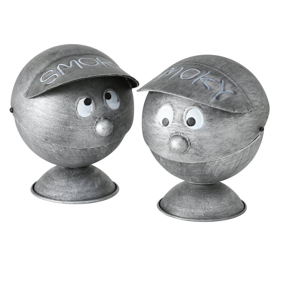 BOLTZE Sturmaschenbecher Smoky 16 cm Eisen windsicher Aschenbecher | 1 Stück zufällige Variante
