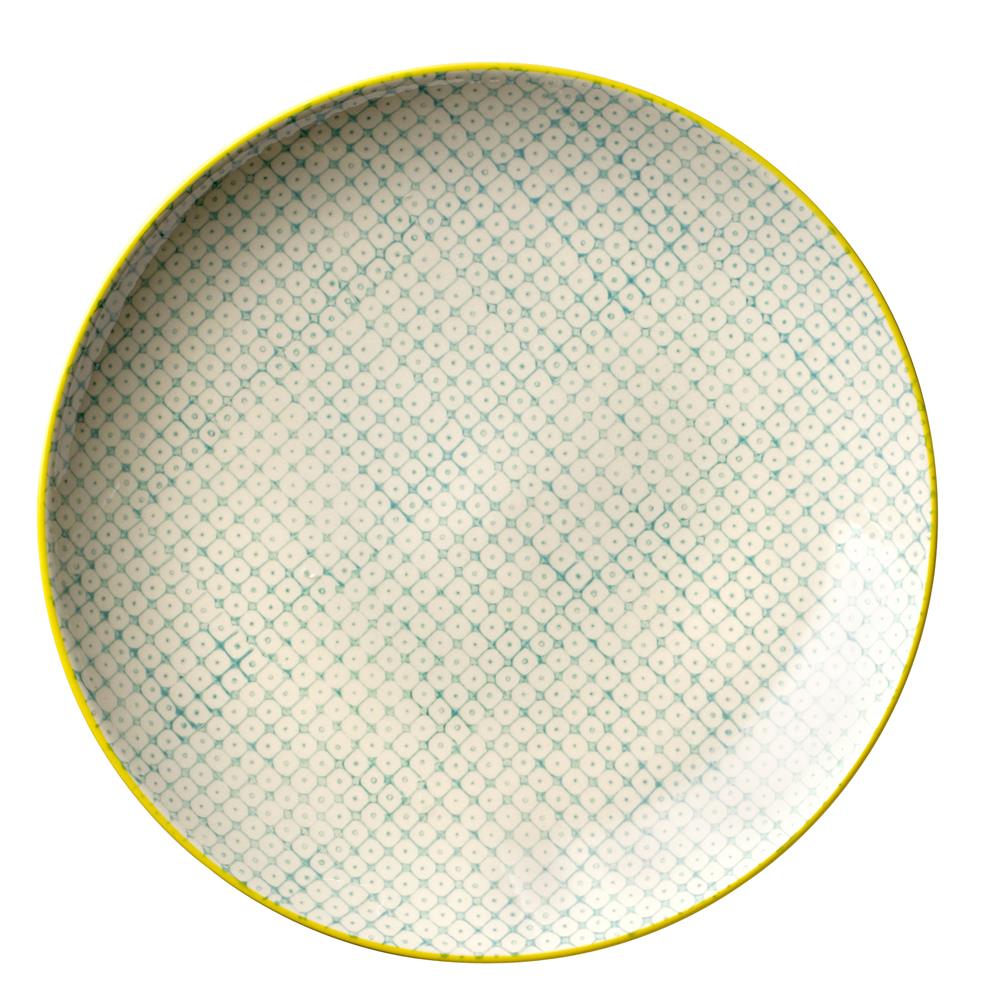 Bloomingville Carla Teller, 3er Set, Bunt, 25cm, Steingut, dänisches Design