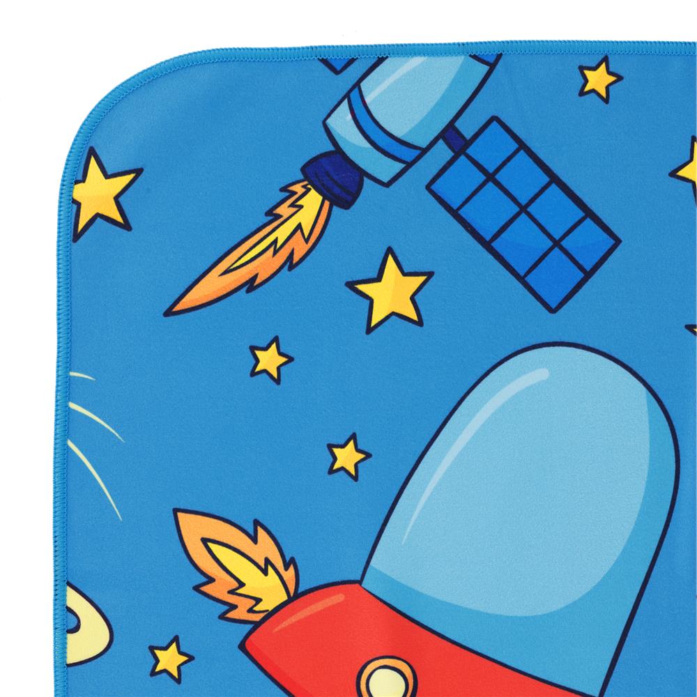 NILS Mikrofaser Kinderhandtuch 160x80 cm Space - leichtes Handtuch für Camping, Strand & Schule