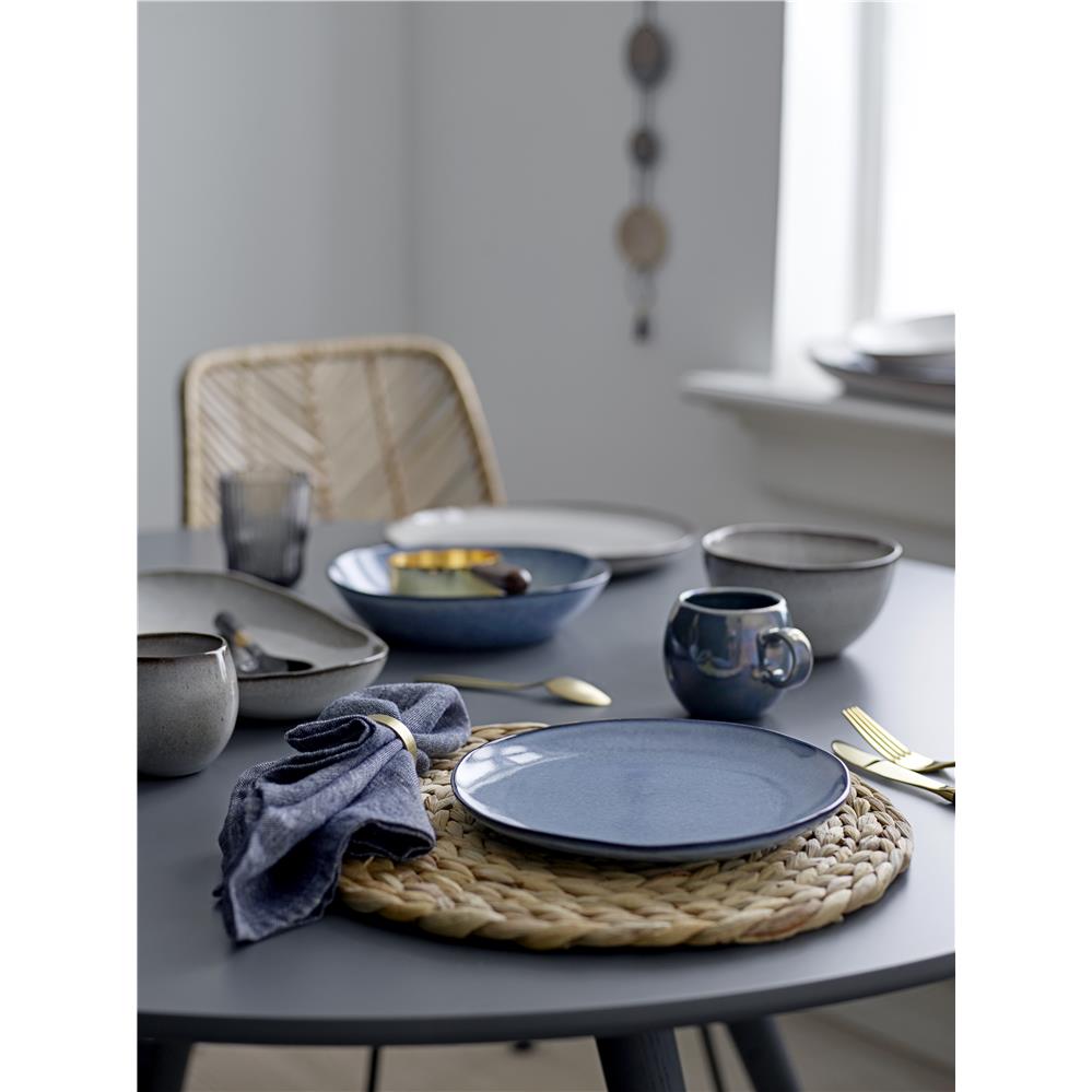 Bloomingville Sandrine Suppenteller, Blau, 22cm, Steingut, dänisches Design