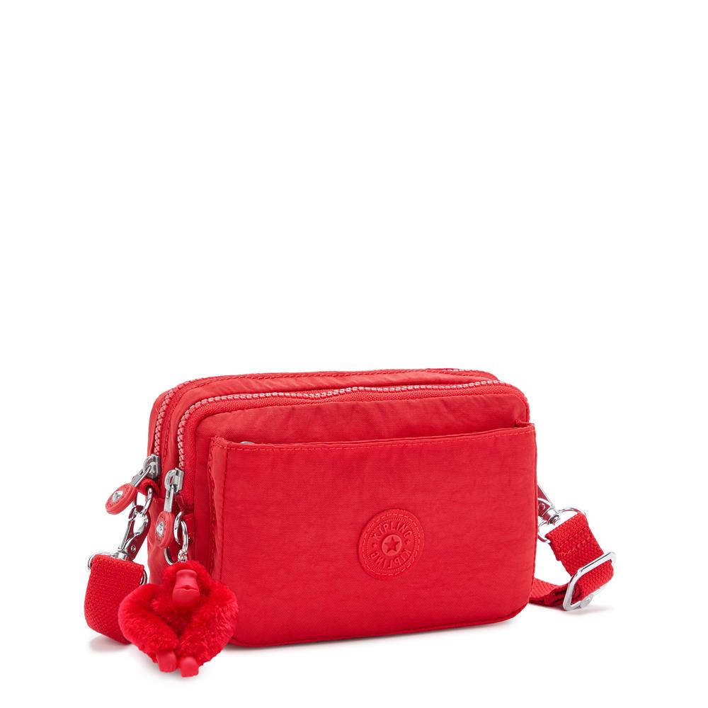 Kipling ABANU MULTI, 2-in-1-Crossbody- und Bauchtasche, Red Rouge (rot), Schultertasche