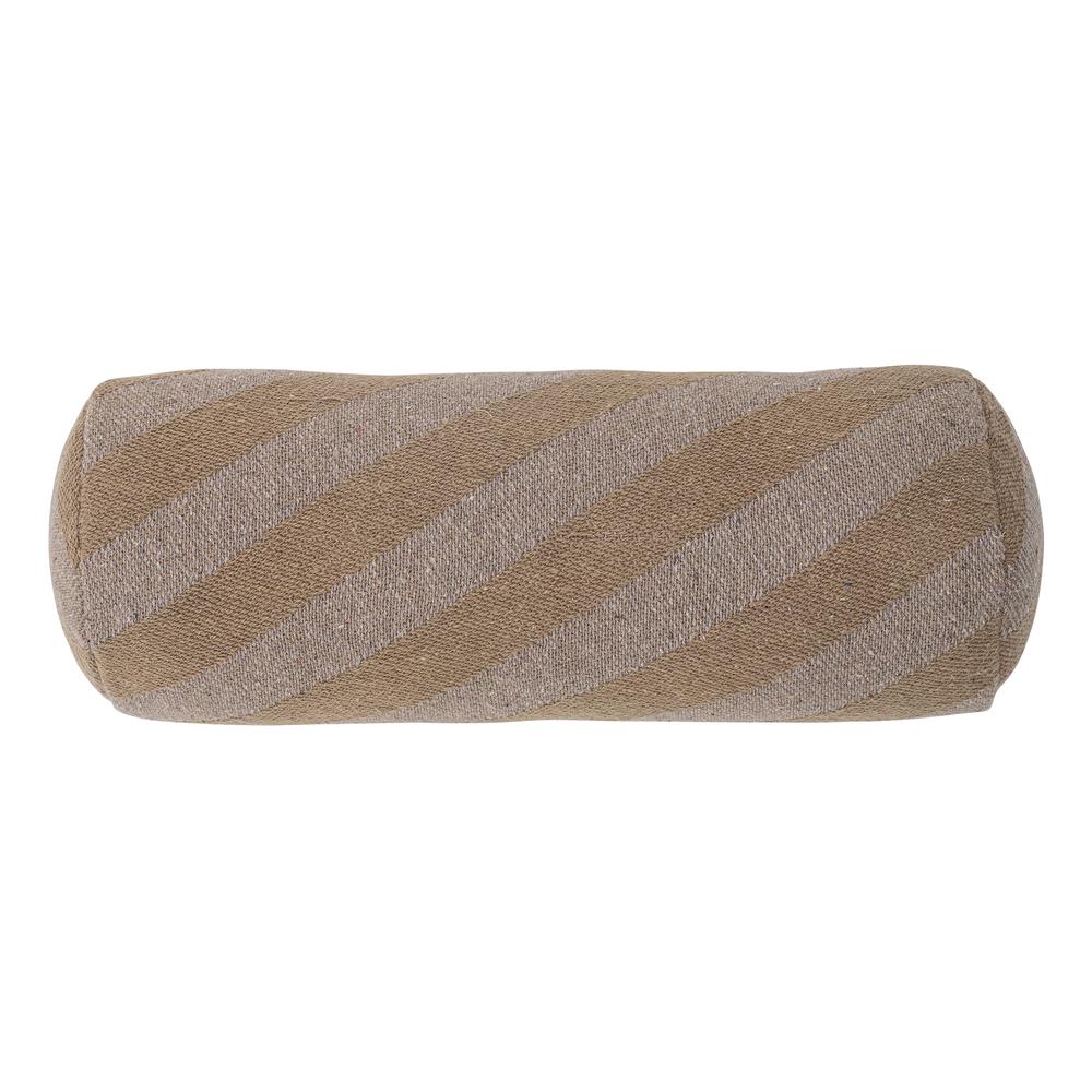 Bloomingville Katrín Kissen Recycelte Baumwolle Braun Streifen 20 x 55 cm