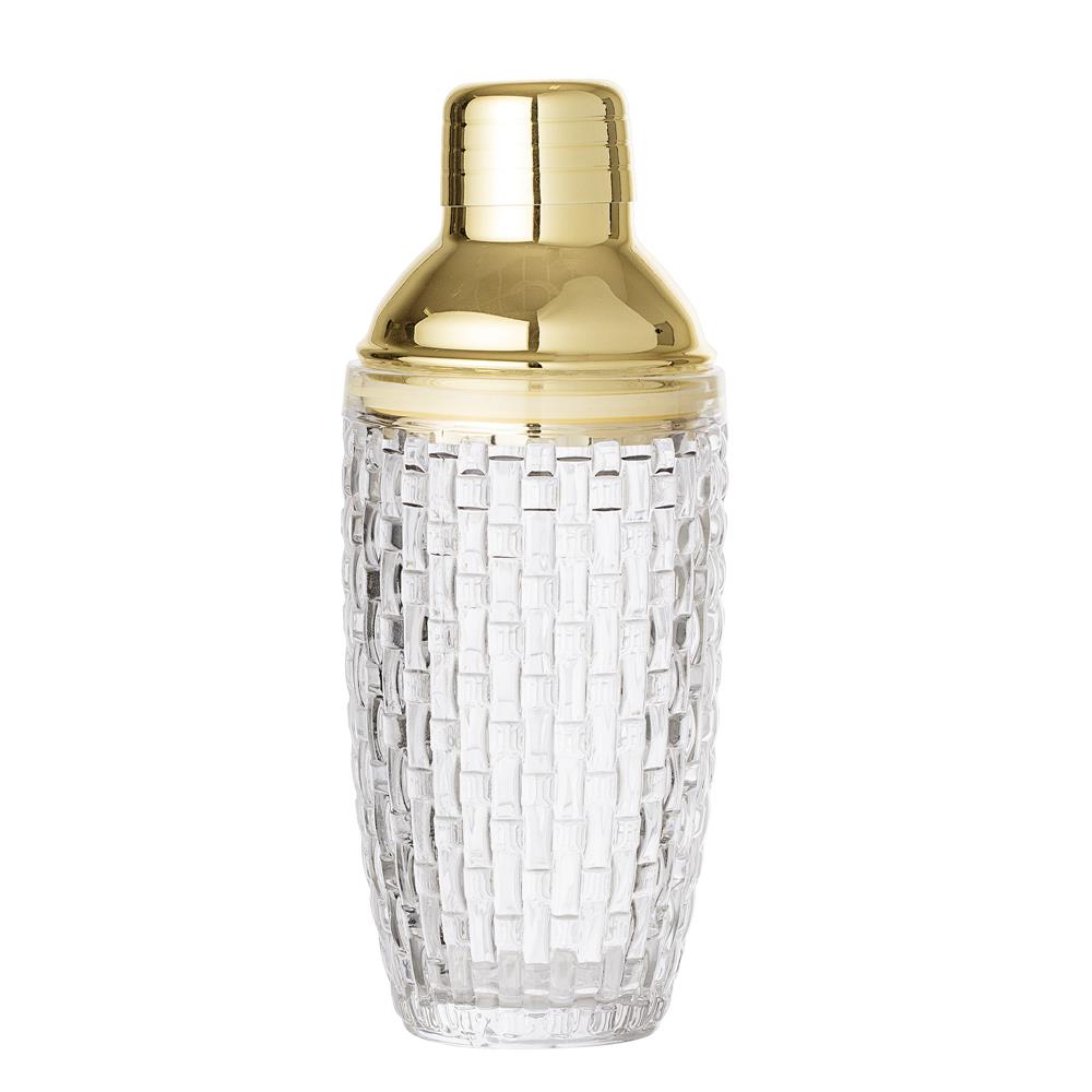 Bloomingville Cocktail Shaker gold Glas Edelstahl elegantes Barzubehör für die Hausbar
