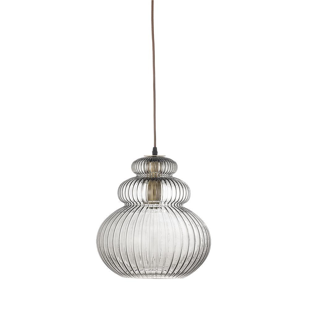 Bloomingville Sybia Hängeleuchte Grau Glas 33cm Pendelleuchte elegant