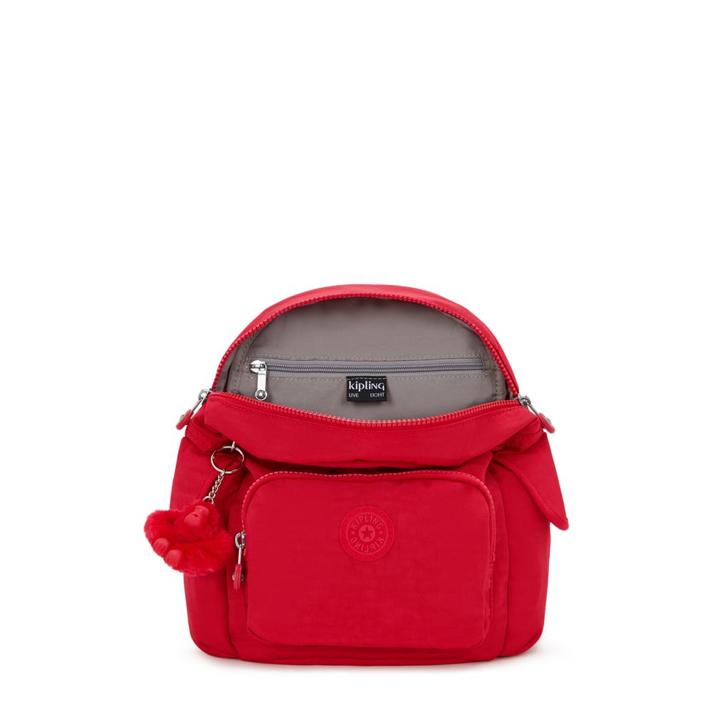 Kipling CITY PACK MINI, Extra kleiner Rucksack, Red Rouge (rot), 9L, Kompakt & Stylisch