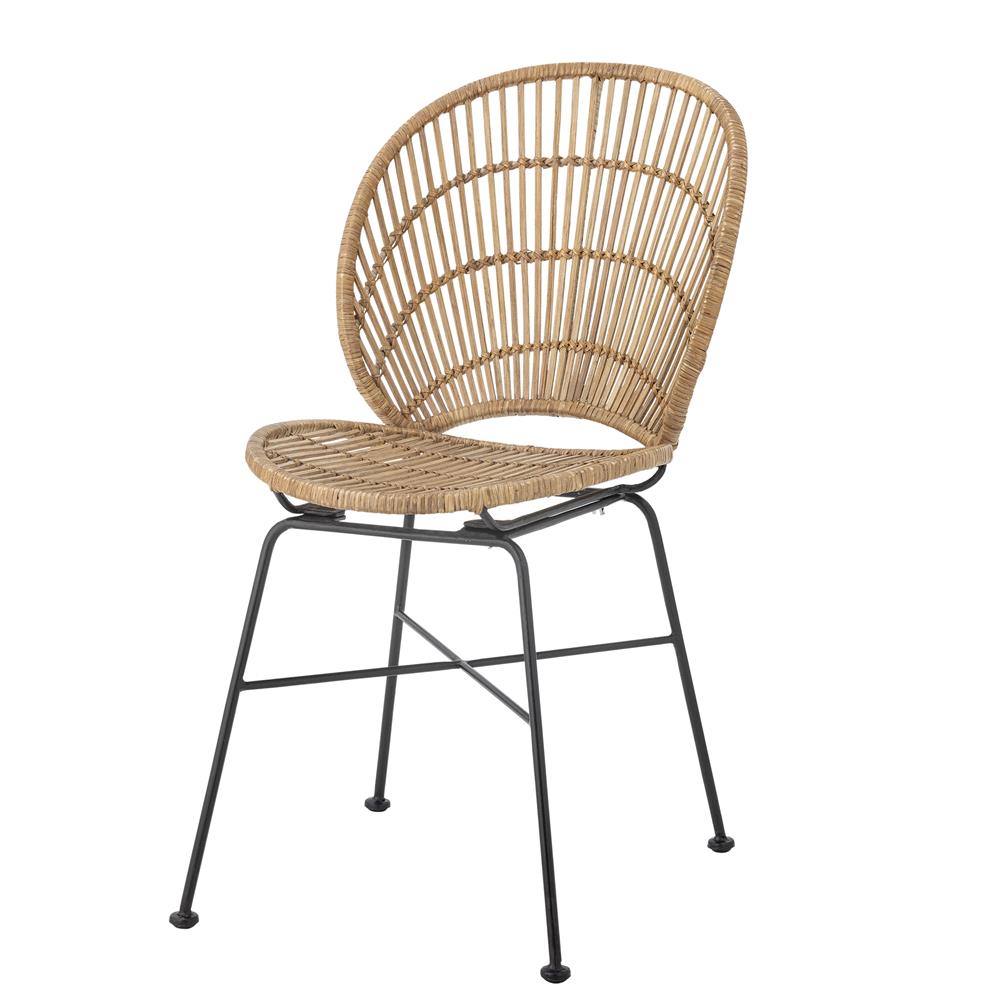 Bloomingville Fiore Esszimmerstuhl aus Rattan in Natur – bequemer Stuhl für Esszimmer