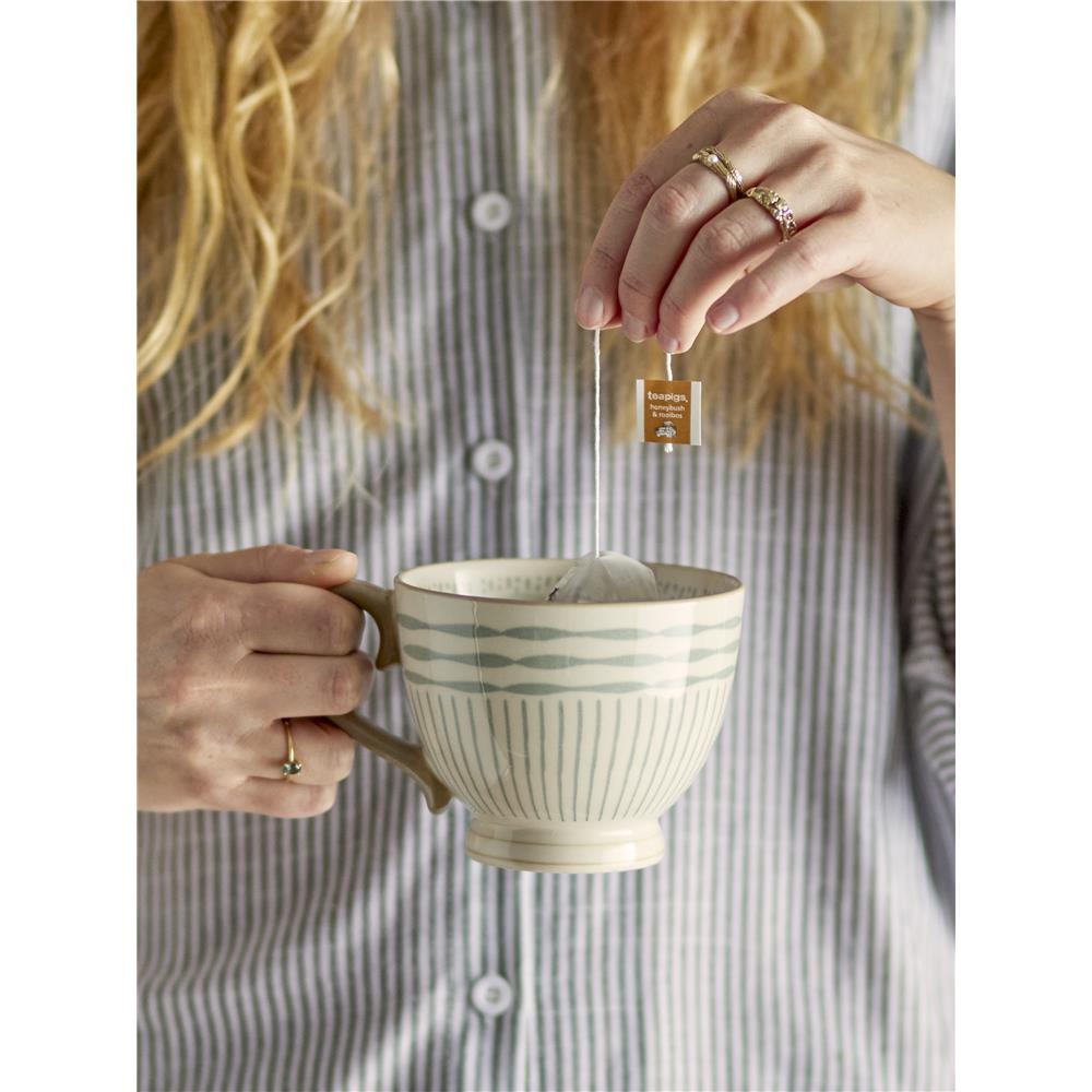 Bloomingville Maple Becher, Blau, 420ml, Steingut, dänisches Design