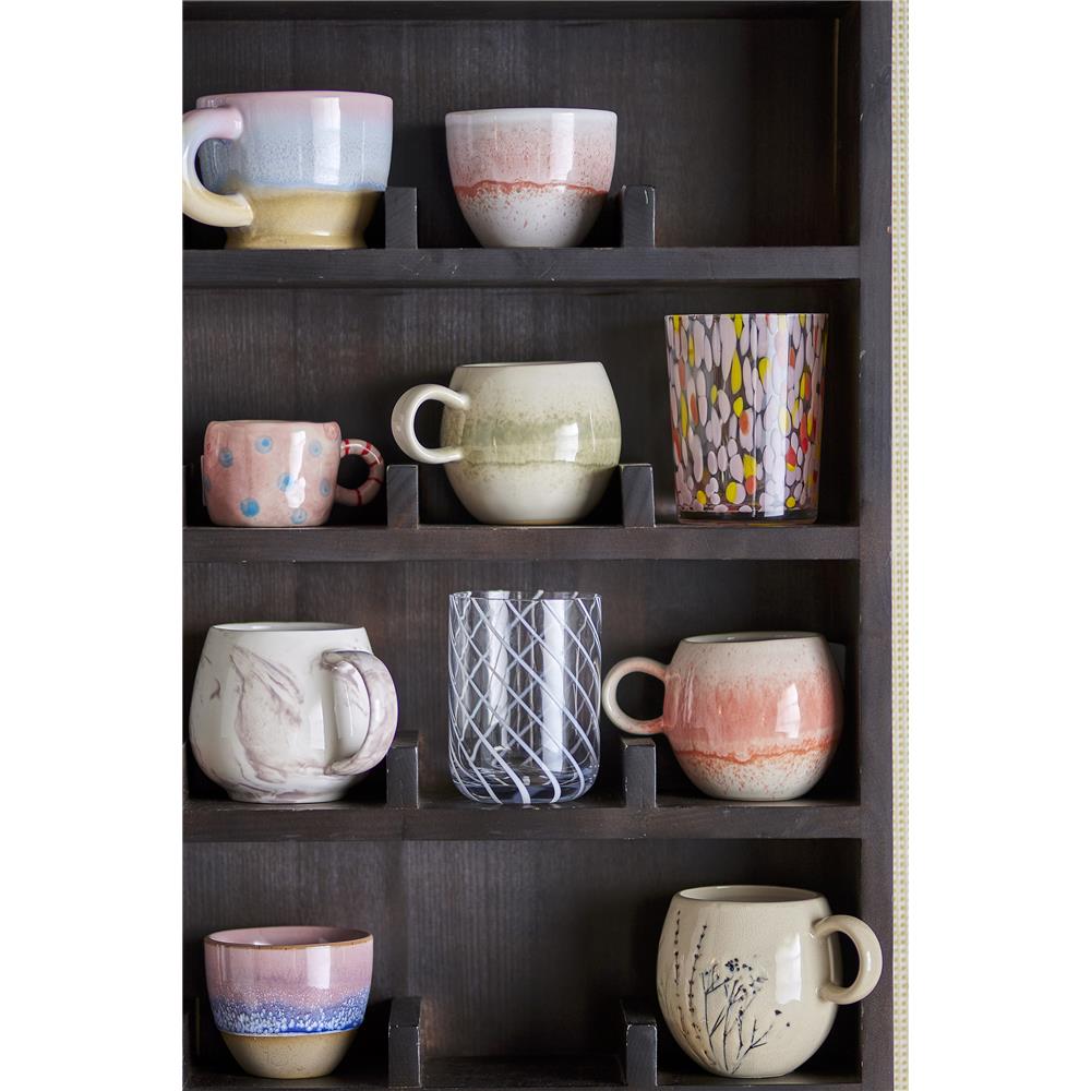 Bloomingville Bea Tasse, Natur, 250ml, Steingut, mit Blumenmotiv, dänisches Design