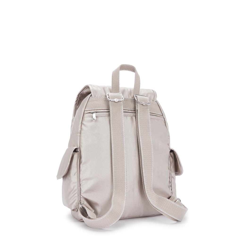 Kipling CITY PACK S, Kleiner Rucksack, Metallic Glow (beige), 9L, Kompakt & Stylisch