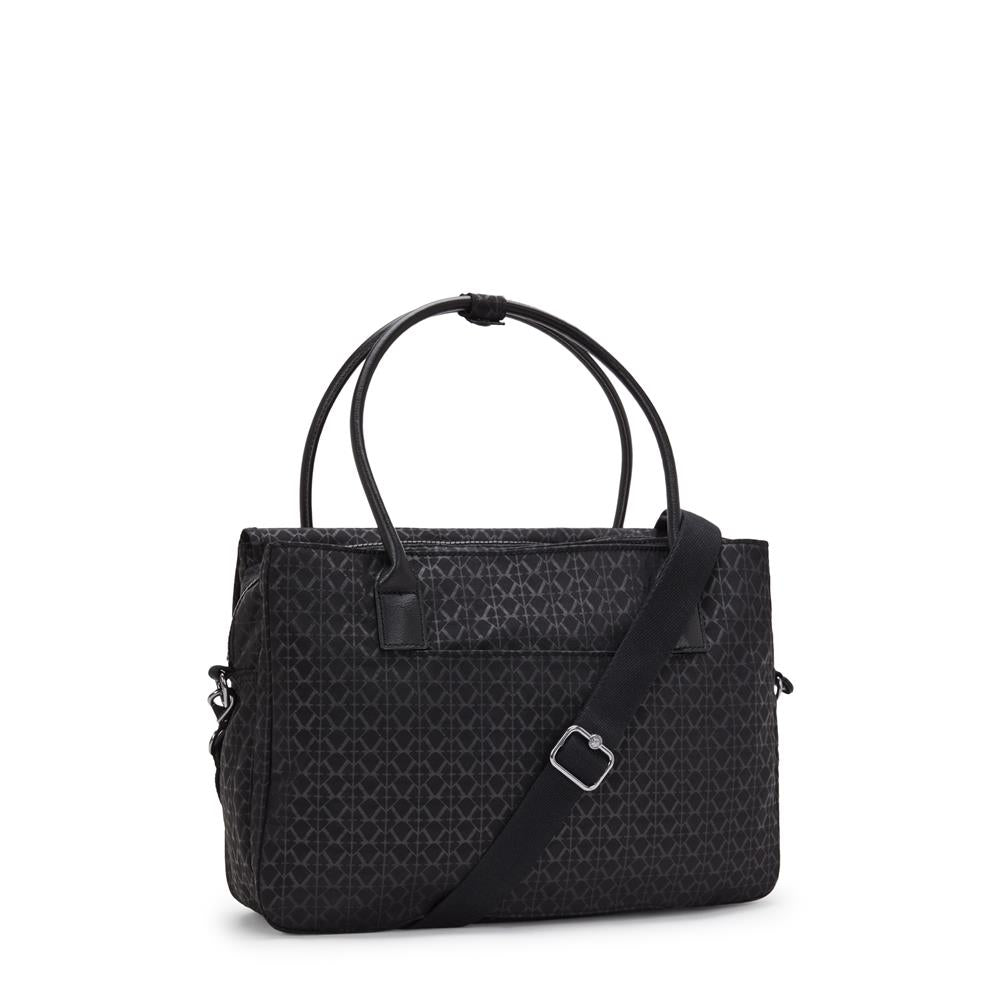 Kipling SUPERWORKER S, Laptop Tasche mit 13-Zoll-Laptopfach, Signature Emb (schwarz)
