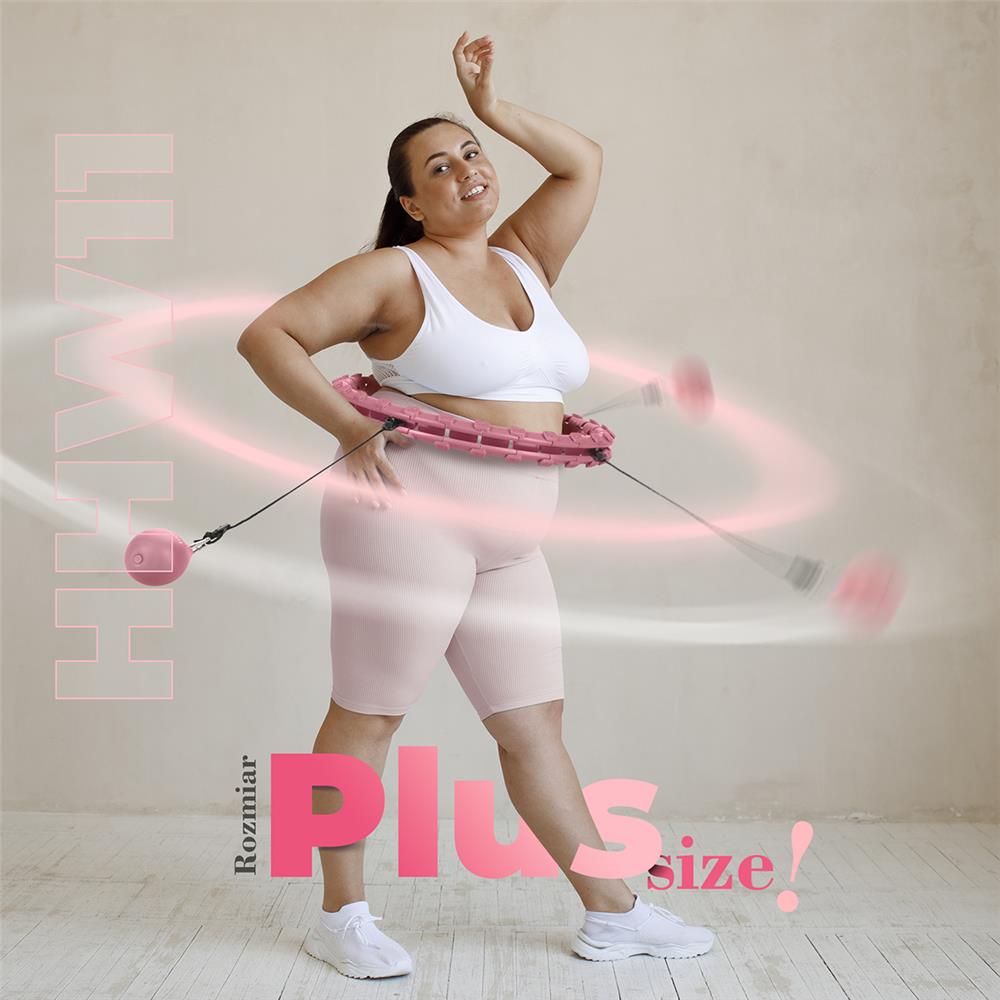 Hula Hoop Reifen Plus Size mit Gewicht und Massagefunktion Rosa | HMS HHW11