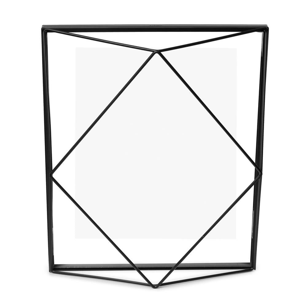 Umbra Prisma Geometrischer Bilderrahmen 30x25 cm Schwarz Moderner stylischer Fotorahmen zum Aufhängen oder Aufstellen