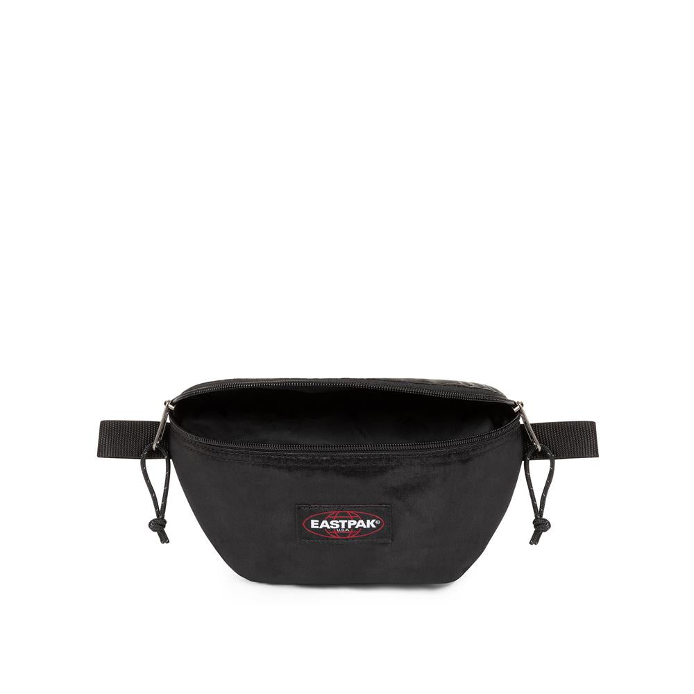 Eastpak SPRINGER, Kleine Umhängetasche, Satinfied Black (schwarz), 2L, Bauchtasche Gürteltasche