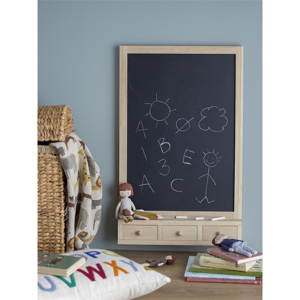 Bloomingville MINI Higma Kindertafel Natur Paulowniaholz Schreibtafel Kreidetafel dänisches Design