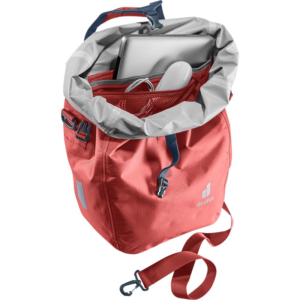 deuter Weybridge, Fahrradtasche, redwood (rot), 25L+5L, mit Bagfix-Halterung