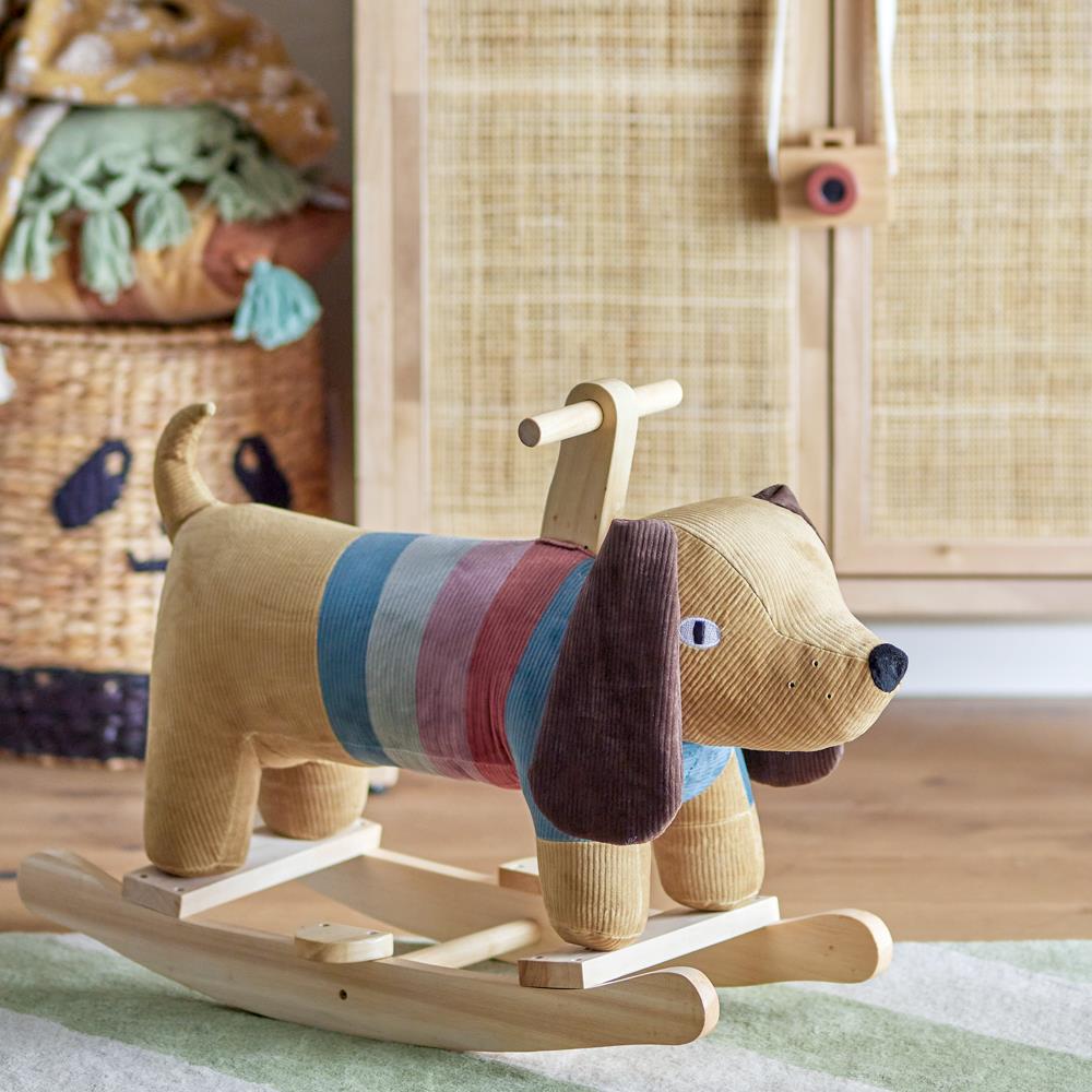 Bloomingville MINI Charlie Schaukelhund braun Schaukelspielzeug ab 12 Monate