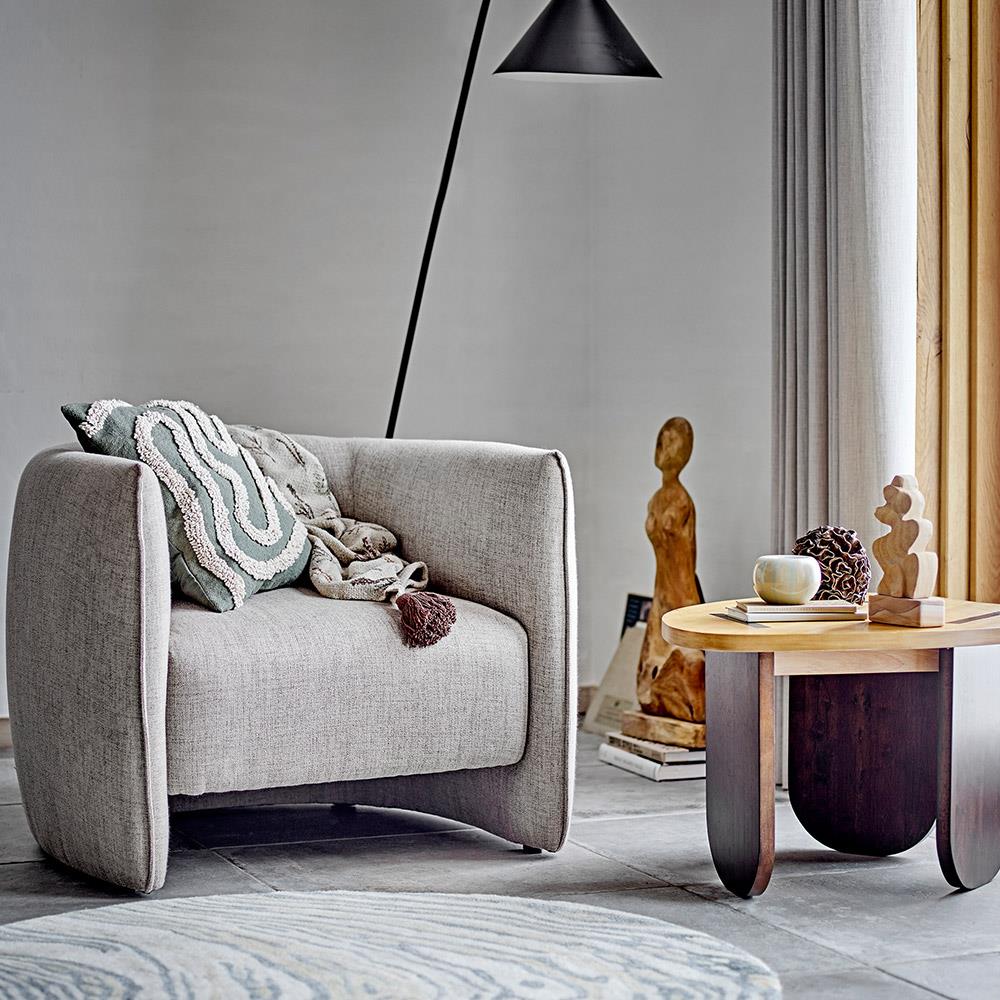 Bloomingville Agate Teelichthalter, Gelb, Steingut, Ø 11 cm, handbemalt, dekorativ & gemütlich