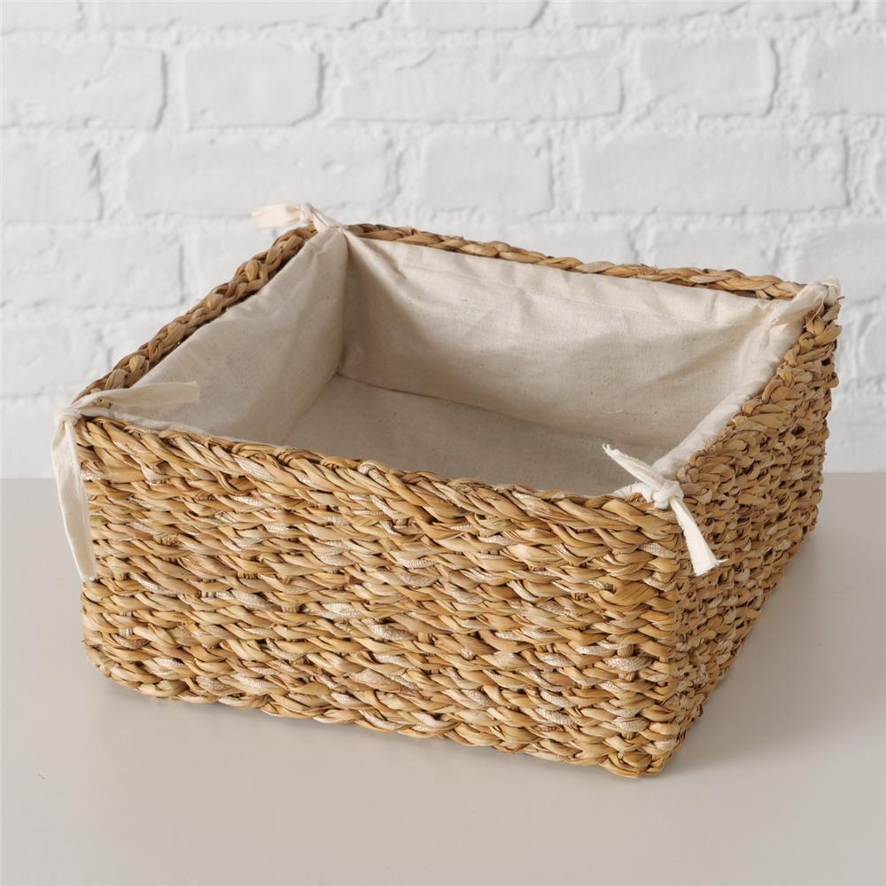 BOLTZE Brotkorb „Sophy“ – Handgewebt aus Seegras mit Baumwoll-Inlett