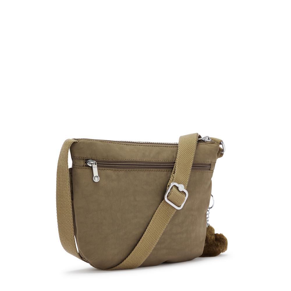 Kipling ARTO S, Kleine Umhängetasche, True Beige (braun), Schultertasche mit Reißverschluss