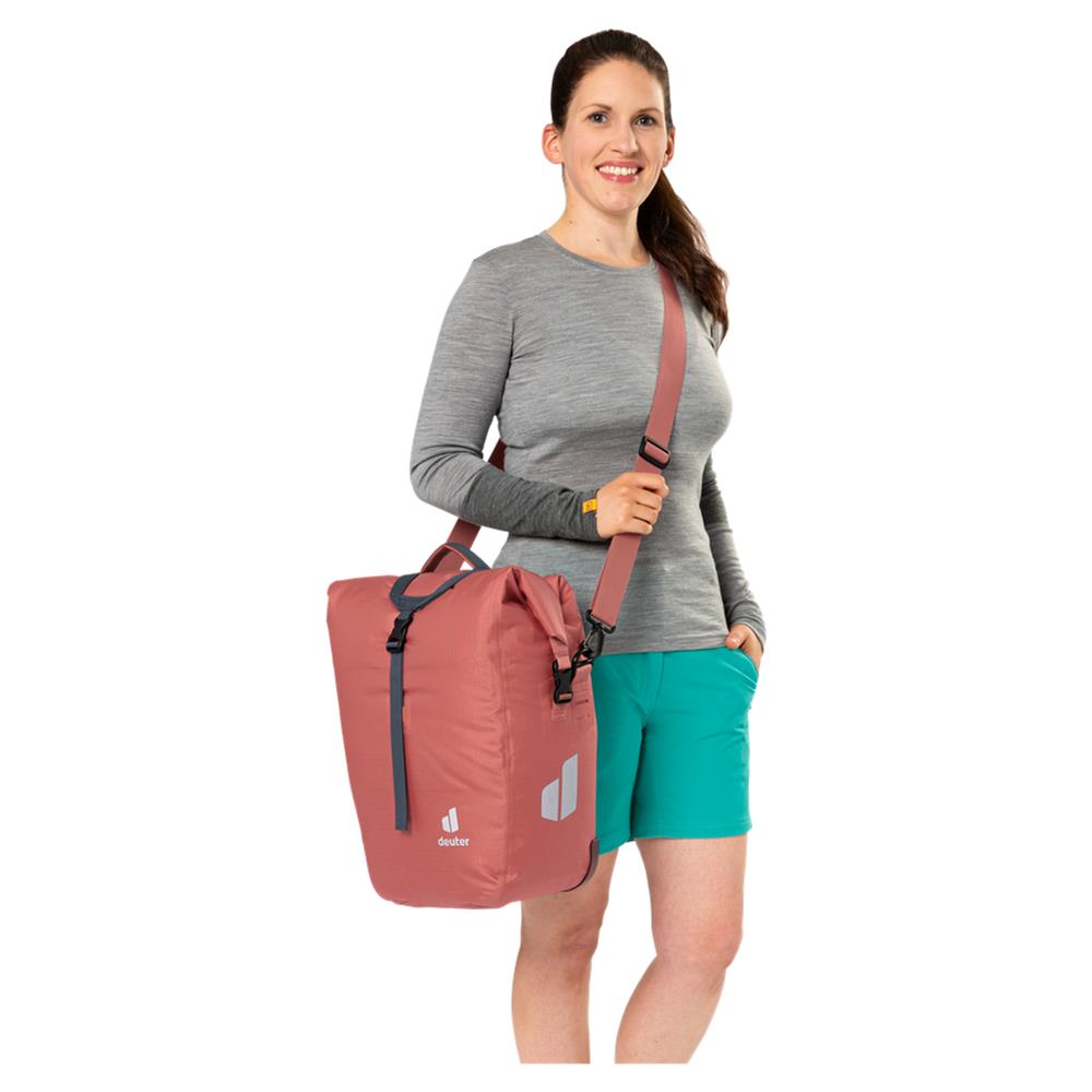 deuter Weybridge, Fahrradtasche, redwood (rot), 20L+5L, mit Bagfix-Halterung