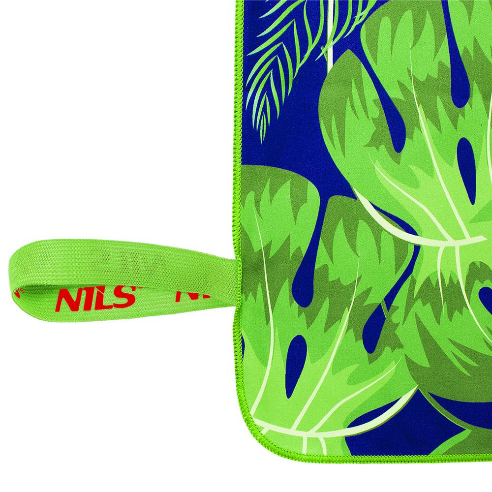 NILS Mikrofaserhandtuch 160x80 cm Blumen - schnelltrocknendes Handtuch für Camping, Strand & Sport